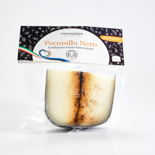 Lambapiimajuust musta küüslauguga (tavatoode) Pecorello Nero (tavatoode) Viinamärdi